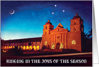 Christmas, Santa Barbara Mission, Ringing in the Joys of the Season card