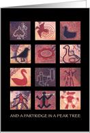 The Twelve Days of Christmas, in the style of Chumash Rock Paintings card