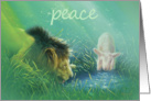 Peace - Lion and Lamb card