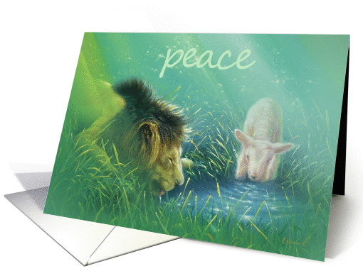 Peace - Lion and Lamb card (1450830)