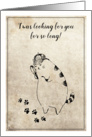 For My Love - Cute Private Detective Kitty card