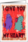 Valentine’s Day - I Give You My Heart (Literally) Zombie Kitty card
