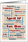 Tax Day - Simple Contemporary Business Fonts Words April 17th card