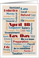 Tax Day April 18 - Simple Contemporary Business Fonts Words card
