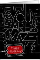 Happy Birthday You Are Amazing Contemporary Unusual card