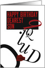 Typography Driver Character Art for Son, Birthday card