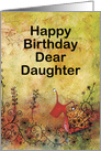 Cute Red Snail for a Dear Daughter Birthday card