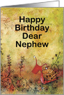 Cute Red Snail for a Dear Nephew Birthday card