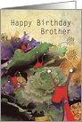 Snails eating Cabbages, Brother Birthday card
