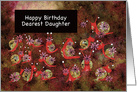 Little Red Snails with Flowers, Dearest Daughter Birthday card