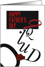 Happy Father’s Day, Typography Driver Character Art card