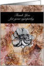 Thank you for your sympathy, floral card