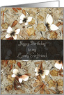 Butterflies and Flowers Happy Birthday to my Lovely Girlfriend card