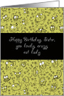 Happy Birthday, Sister, you lovely, crazy, cat lady, doodle cats card