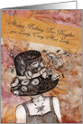 Happy Birthday, Dear Daughter, you Lovely, Crazy, Hat Lady card