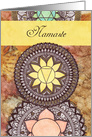 Namaste, Solar Plexus Meditation Chakra Mandala card