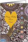 Happy Birthday, Cousin, Seven Chakras, Mandala, Meditation card