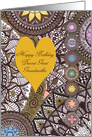 Happy Birthday, Great Grandmother, Seven Chakras, Mandala, Meditation card