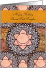 Happy Birthday, Birth Daughter, Sacral Chakra Mandala, Meditation card