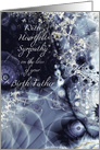 Loss of Birth Father, Blue Metallic effect Fractal Art card