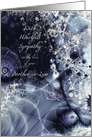 Loss of Brother-in-Law, Blue Metallic effect Fractal Art card
