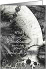 Sympathy Loss of Father-in-Law, Soft Moon Water Fractal Art card