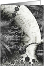 Sympathy Loss of Foster Dad, Soft Moon Water Fractal Art card