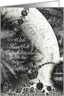 Sympathy Loss of Partner, Soft Moon Water Fractal Art card