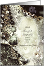 Sympathy, Loss of Daughter-in-Law, Pearls and Lace, Soft Lacy Fractal card