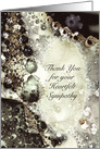 Thank You, For Your Sympathy, Pearls and Lace, Soft Lacy Fractal card