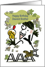 Happy Birthday, Dearest Brother, Military Character, Typography Art card