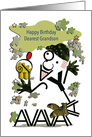 Happy Birthday, Grandson, Military Character, Typography Art card