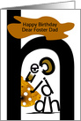 Happy Birthday, Foster Dad, Mouse and Cheese, Typography Art card