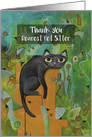 Thank You, Dearest Pet Sitter, Lucky Black Cat, Abstract card