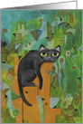 Blank, Lucky Black Cat, Abstract card