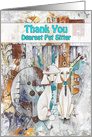 Thank You, Dearest Pet Sitter, Poodle Dogs, Abstract card