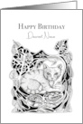 Happy Birthday Dearest Niece Little Cat in garden card