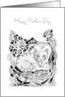 Happy Mother’s Day Little Cat in garden card