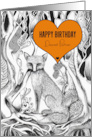Happy Birthday Dearest Partner Fox in Woodland card