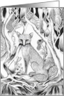 Blank Fox in Woodland card