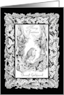 Merry Christmas Dearest Girlfriend Robin with Holly and Ivy card