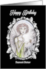 Happy Birthday Dearest Sister Fairy Butterfly and Moon card