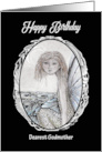 Happy Birthday Dearest Godmother Mermaid Fairy and Moon card