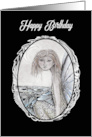 Happy Birthday Mermaid Fairy and Moon card