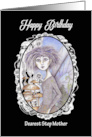 Happy Birthday Step Mother Gothic Punk Fairy and Mushrooms card