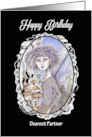 Happy Birthday Partner Gothic Punk Fairy and Mushrooms card