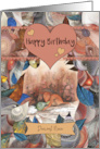 Happy Birthday Dearest Niece Little Brown Puppy Dog with Toy card