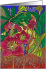 Blank Modern Botanical Hellebore Flowers card