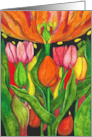 Blank Modern Botanical Tulip Flowers card