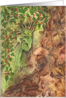 The Holly and the Oak King, Yule card
